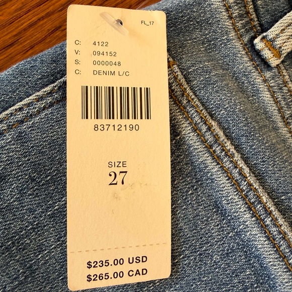 Frame Le High Straight Laskey Rips size 27 NWT - Picture 10 of 11